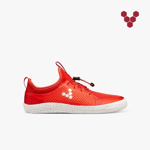 Vivobarefoot Primus Sport II Juniors Trainers Red UK BWEM